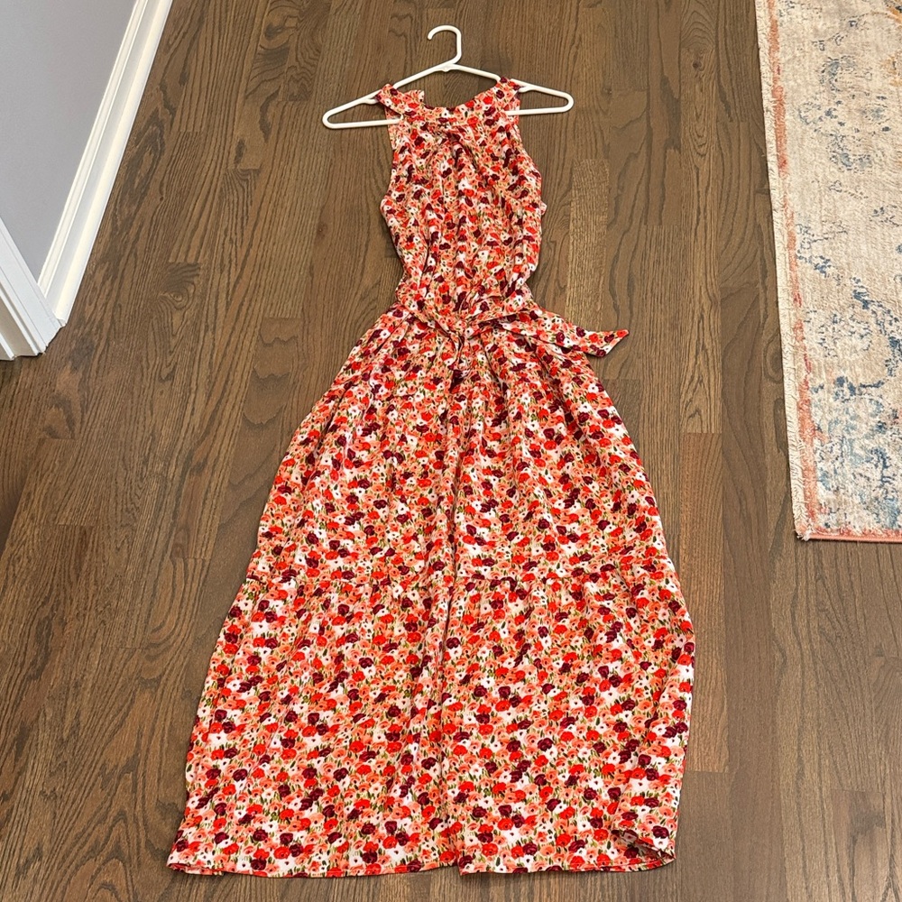 Vibrant Floral Maxi Dress